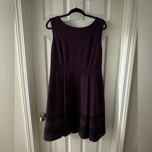 Purple & Black Calvin Klein Dress - Size 12